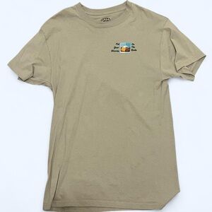 Relaxed Short Sleeve Graphic Tee in Khaki